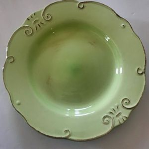 Mulberry Plate Home Collection Green Scroll